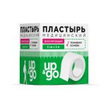 Пластырь медицинский фиксирующий, UP&GO (Ап энд Гоу) р. 5смх500см №1 на тканевой основе картон. уп.